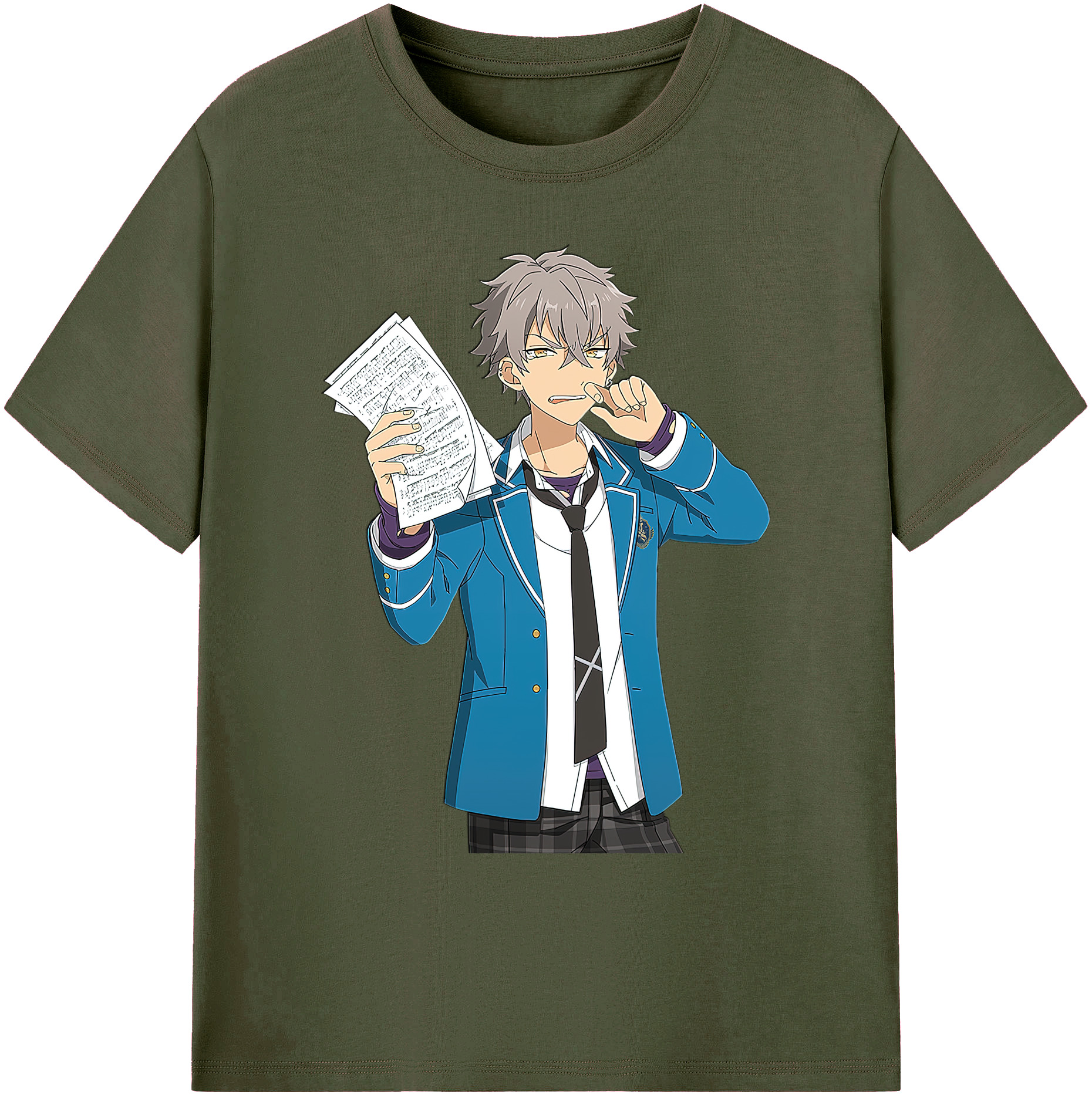 （画像用） あんさんぶるスターズ! Ensemble Stars 綿100％ メンズ半袖Tシャツ｜肌触りやわらか＆通気性